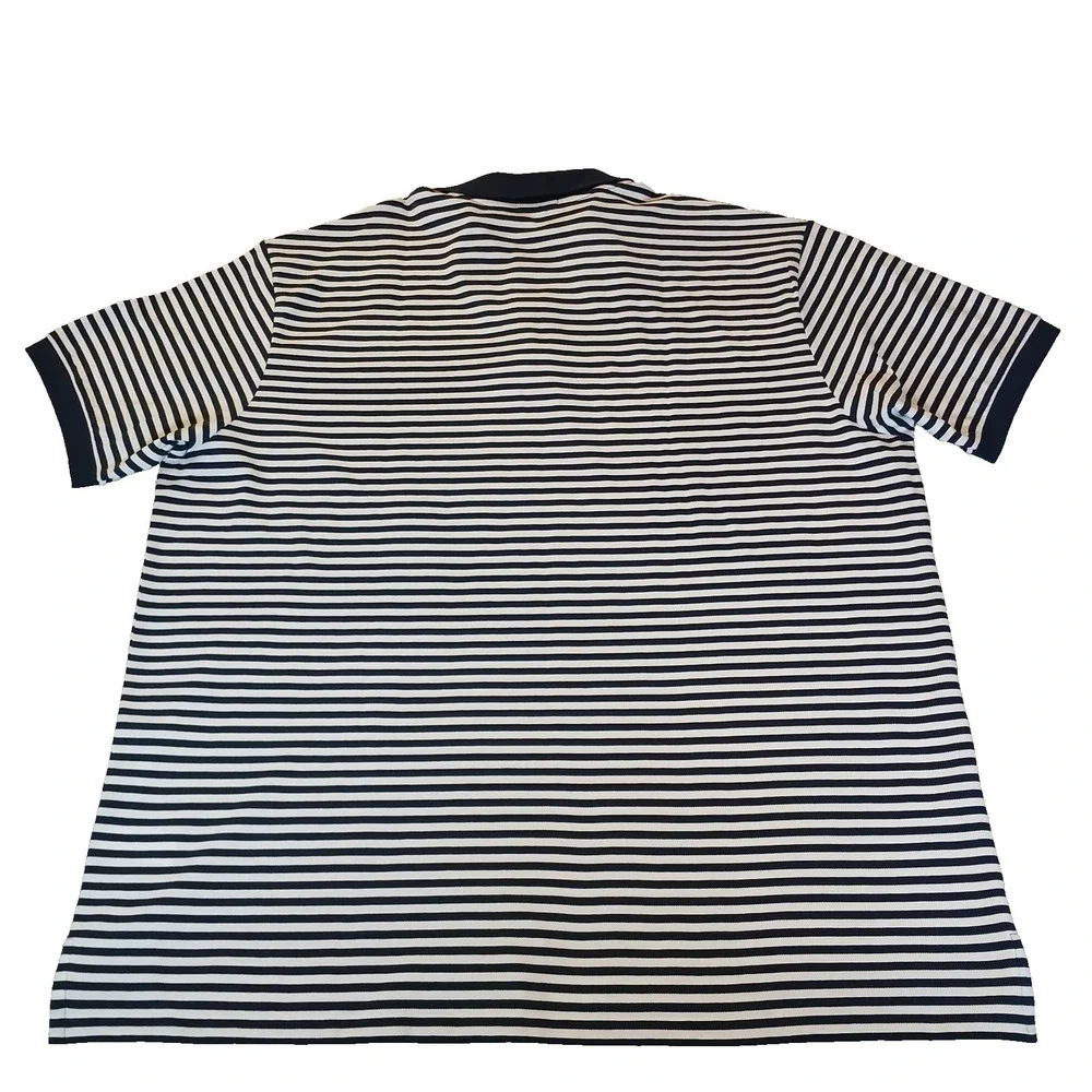 NWT Polo Ralph Lauren 4XB Navy White Striped Cotton Polo Shirt Big Tall